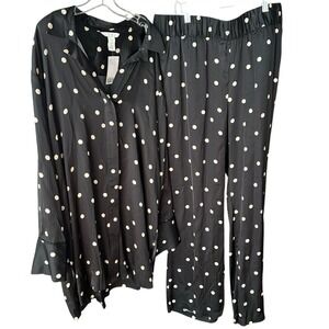 NWT,‎ H&M silky pajamas, polka dot, large